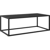 Vidaxl - Table basse Noir avec verre noir 100x50x35 cm