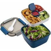 1.1L-Lunch Box aveccompartiment de Subdivision,Boite Repas Adultes/Enfants,Bento Lunch Box Durable,Lunch Box Salade Boîtes Repas Micro Onde Pour Les