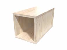 Cube de rangement bois 25x50 cm 25x50 vernis naturel CUBE25-V