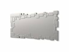 Dekoarte e023 - miroirs muraux modernes | grands rectangulaires sophistiqués argent | 140x70cm E023
