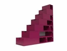 Escalier cube de rangement hauteur 175 cm prune ESC175-PR