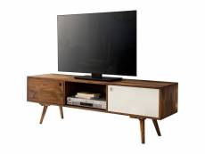Finebuy meuble tv bois massif sheesham 140 x 45 x 35