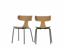 Form - lot de 2 chaises design empilables - couleur