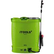 Itools - Pulvérisateur electrique à batterie 16L 12V 8Ah Pression 6 bar Lance Inox + Accessoires - green