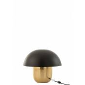 Jolipa - Lampe champignon en métal noir 40x40x35 cm