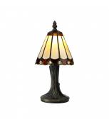 Lampe de table Tiffany Calais 1 Ampoule Marron/Transparent