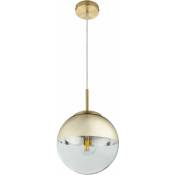 Lampe suspendue au plafond boule design éclairage de salon lampe à pendule en verre or clair