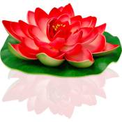 Lanterne Flottante Lotus Rouge - Lanterne Fleur de Lotus - Lanterne Lotus Artificielle pour Décoration Extérieure Mariage, Piscine, Décor Extérieur