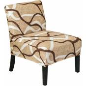 Linghhang - Housse de chaise simple sans bras imprimée - Marron Housse de chaise à bras rétractable Housse de chaise longue - Mixed colors