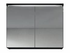 Meuble a miroir paso 80 x 60 cm noir - miroir armoire miroir salle de bains verre armoire de rangement