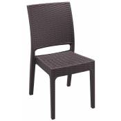 Netfurniture - Chaise latéral de menthe - marron -