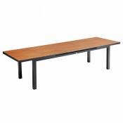 Oviala - Table de jardin rectangulaire extensible bois