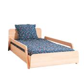 Pack lit avec matelas bois massif 90x190 cm