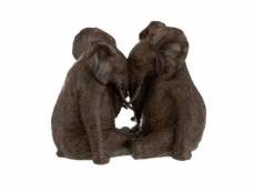 Paris prix - statuette déco "couple d'éléphants"