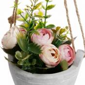 Pot Suspendu de Roses 22.5 cm - Rose - SILUMEN