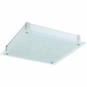 Rabalux - plafond éclairage à led en verre blanc métallique Dena (motif) / chrome b: 30cm h: 30cm
