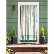 Rideau de porte moustiquaire en toile multicolore Vert