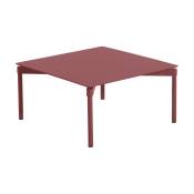 Table basse en aluminium rouge brun Fromme - Petite