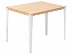 Table mange debout lunds 80x120x110cm blanc-naturel. Box furniture CCVL80120108 BL-NA