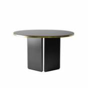 Table ovale Brandy / 120 x 100 cm - Verre - ENOstudio noir en verre