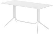 Table rectangulaire Poule double / Fixe - 150 x 70 cm - Kristalia blanc en métal