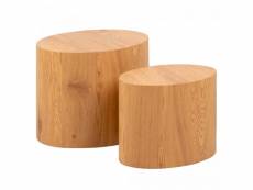 Tables basses gigognes ovales en bois miky