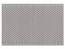 Tapis extérieur au motif zigzag gris 60 x 90 cm mango 192796
