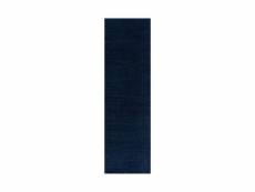 Tara - tapis uni bleu à relief linéaire 80x300cm fancy-900-blue-80x300