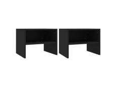 Vidaxl 2 pcs tables de chevet noir 40 x 30 x 30 cm