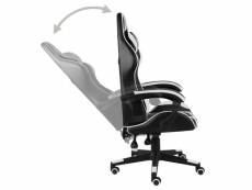 Vidaxl fauteuil de jeux vidéo noir et blanc similicuir