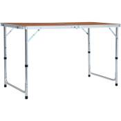 Vidaxl - Table pliable de camping Aluminium 120x60