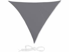 Voile d'ombrage triangle 4 x 4 x 4 m gris helloshop26