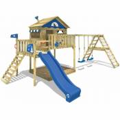 Aire de jeux Portique bois Smart Coast avec balançoire et toboggan Maison enfant sur pilotis avec bac à sable, échelle d'escalade & accessoires de