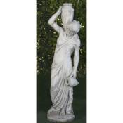 Anaparra - Fontaine Statue classique en pierre reconstituée Idra 30x140cm.