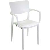 Chaise de jardin avec accoudoirs Blanc 54x53 cm h 84