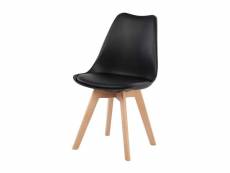 Chaise de salle à manger design contemporain scandinave-noir