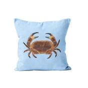 Coussin crabe en velours bleu