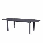 CUBA - Table de jardin extensible aluminium gris 160/240