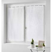Douceur D'intérieur - Paire de rideaux - Effet lin Blanc 2x60x90 cm - Blanc