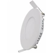 Downlight Dalle led 6W Extra Plate Ronde blanc - Blanc