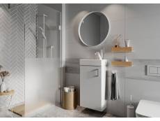 Ensemble salle de bain olbia meuble avec vasque couleur blanc - longueur 40 x profondeur 21,9 x hauteur 70 cm