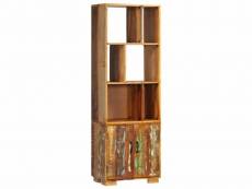 Étagère armoire meuble design bibliothèque 180 cm bois de récupération solide helloshop26 2702066par2