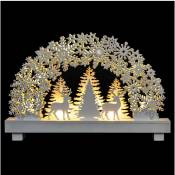Feeric Christmas - Décoration de Noël Lumineuse Village en bois 8 Led Blanc Chaud - Blanc Chaude