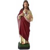 Figurine Jésus Christ Sacré coeur Rouge Intérieur