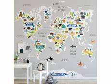 Fresque carte du monde