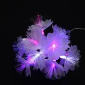 Guirlande interieur fleur fibre optique 20Led
