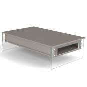 Inside 75 Table basse relevable taupe BELLA 110x70cm