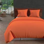 Jeté de lit corail 100% polyester 180x220 - Orange