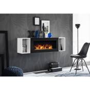 Karcher - Fireplace Cabinet Blanc Mat & Blanc Brillant