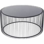 Karedesign Table basse ronde Wire 80cm noire Kare Design
